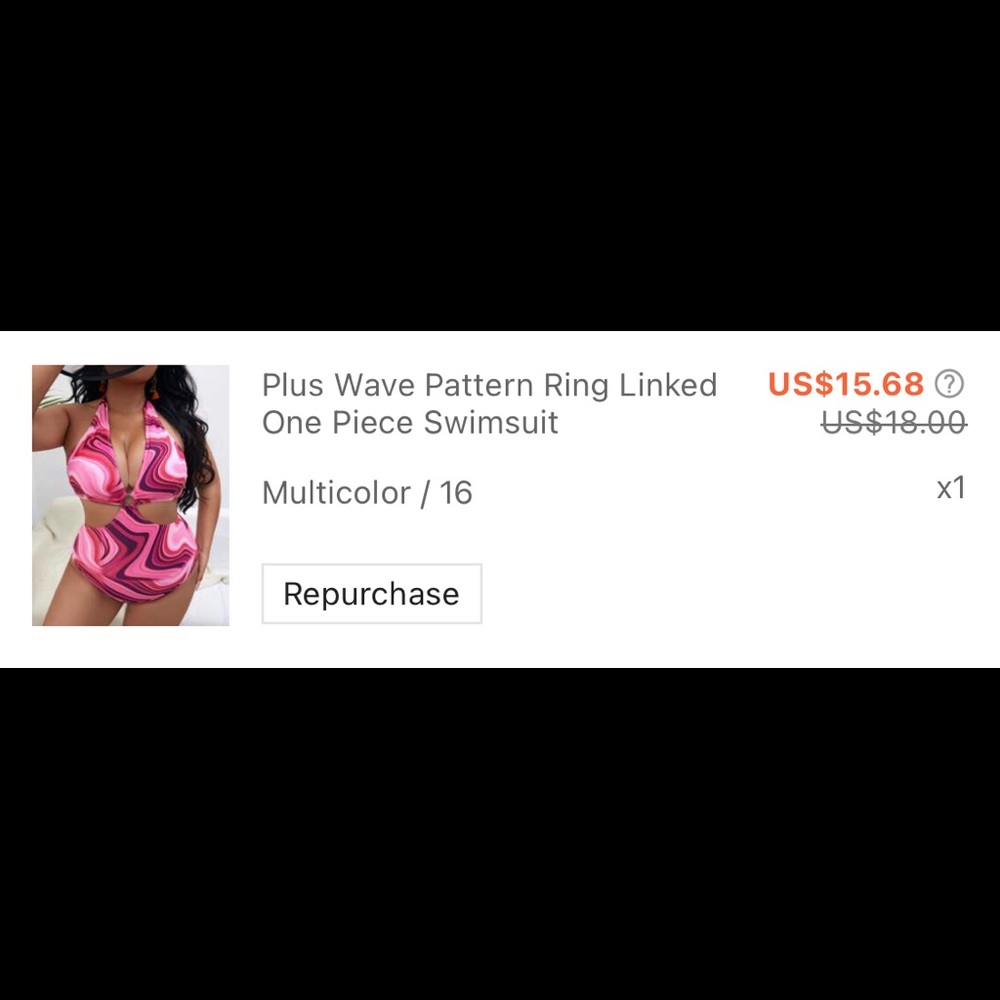 Plus Size Pink Swimsuit